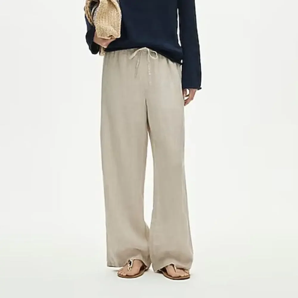 J.Crew Women's Soleil Linen Pant Flax Size Small Petite NWT